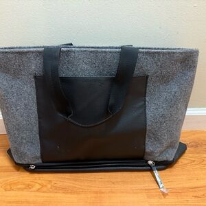 DSW Gray and Black Tote Bag